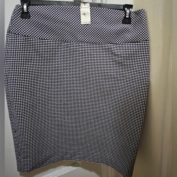 Express Blue and White Pencil Skirt - Picture 1 of 3
